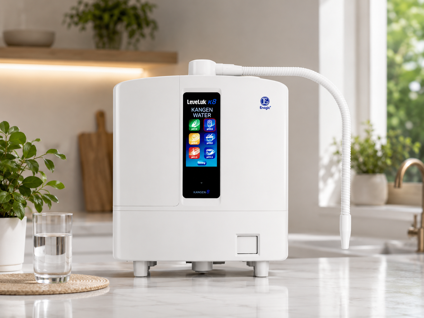 LeveLuk K8 Kangen Water System on a Filipino kitchen counter